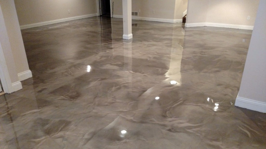 Grey Metallic Basement Floor Grey Metallic Basement Floor