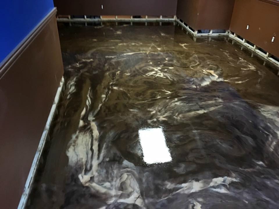 Grey Metallic Basement Floor Grey Metallic Basement Floor