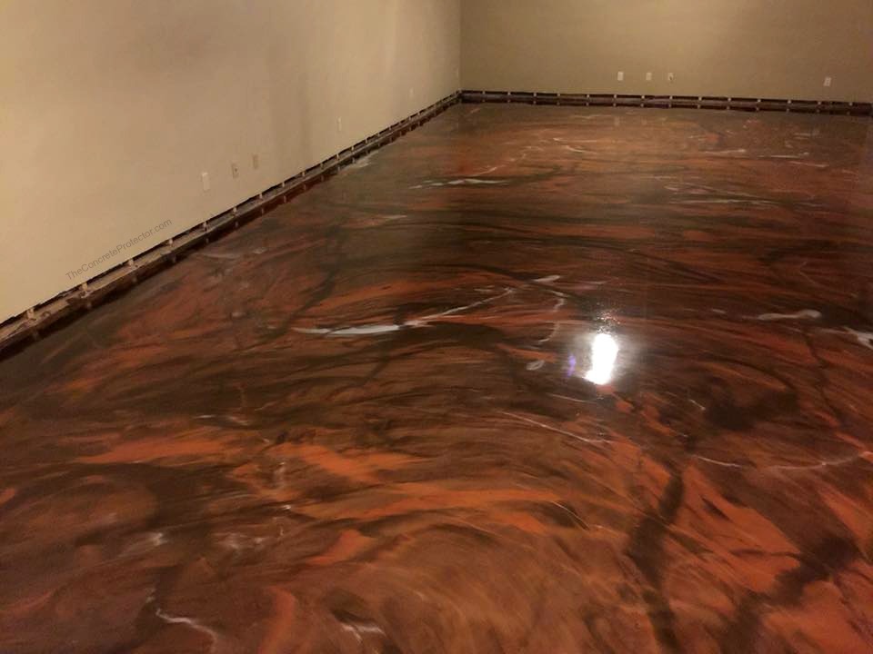 Metallic Basement Flooring Metallic Basement Flooring