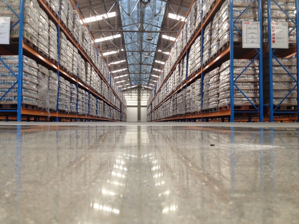 concrete polishing warehouse